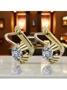 Сережки Вінтаж стиль Циркон 14K Жовте золото vec027y